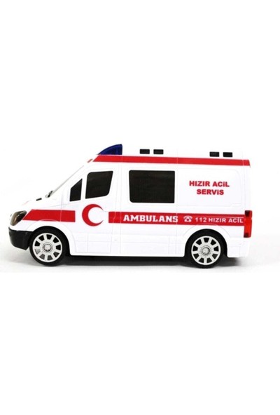 Ararat Oyuncak Oyuncak Ambulans Ledli 3D Işıklı Srenli