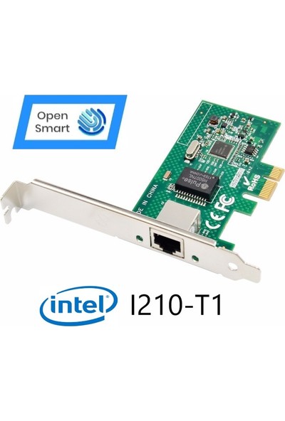 Open Smart 1 Port Intel I210-T1 1gbe Pcıe X1 Ethernet Kart - OPS7204NT