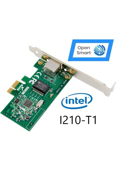 Open Smart 1 Port Intel I210-T1 1gbe Pcıe X1 Ethernet Kart - OPS7204NT