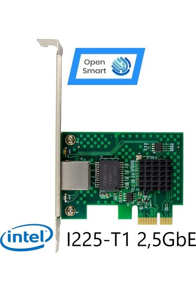 Open Smart 1 Port Intel I225-T1 2,5gbe Pcıe X1 Ethernet Kart - OPS7265NT
