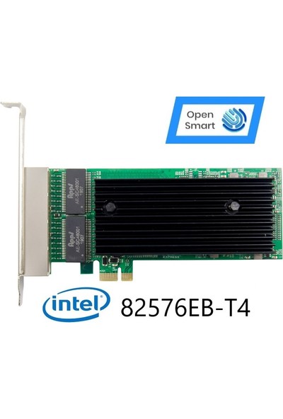 Open Smart 4 Port Intel 82576EB 1gbe Pcıe X1 Ethernet Kart - OPS7229NT