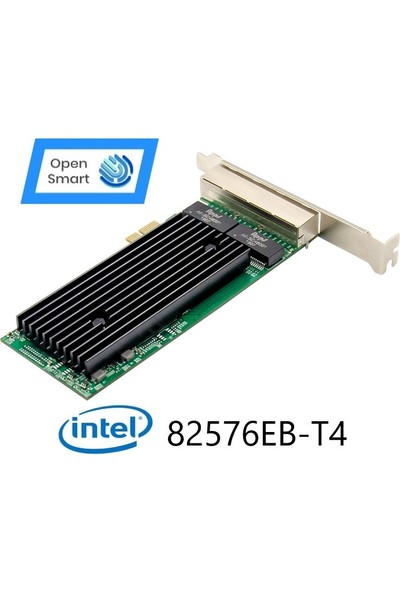 Open Smart 4 Port Intel 82576EB 1gbe Pcıe X1 Ethernet Kart - OPS7229NT