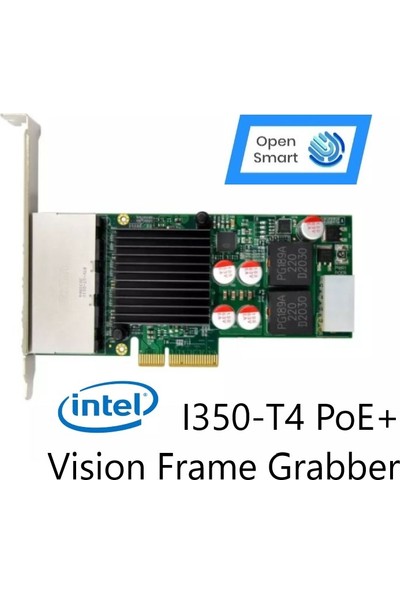 Intel I350AM4 Quad Port 1gbe Poe+ Vision Frame Grabber Nic Adapter - OPS7246NT