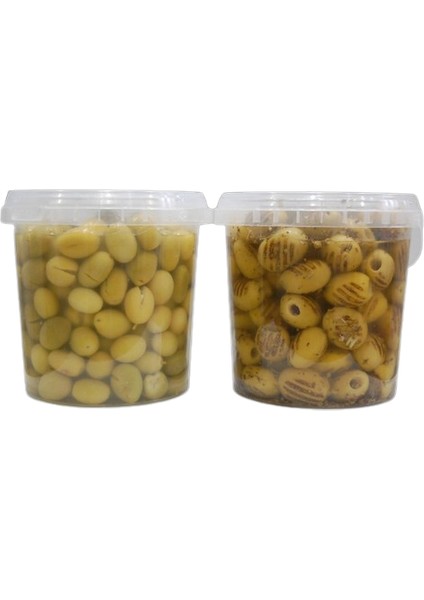 Kırma 650 gr + Izgara 600 gr Yeşil Zeytin Pet Kavanoz