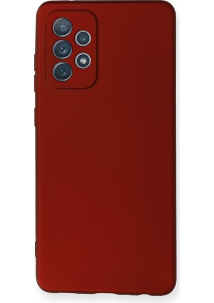 Samsung Galaxy A72 Kılıf Premium Rubber Silikon - Bordo Mrayd