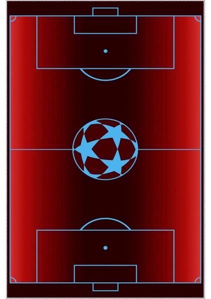 çocuk Odası Halısı Bordo Mavi Futbol Yolluk Kaymaz Yuvarlak Oval Kesme Ince Yıkanabilir Halı fiyatları