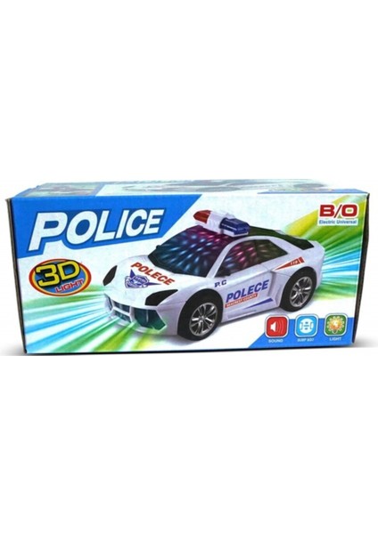 Happy Toys Hediyelik 3D Işıklı Sesli Polis Arabası