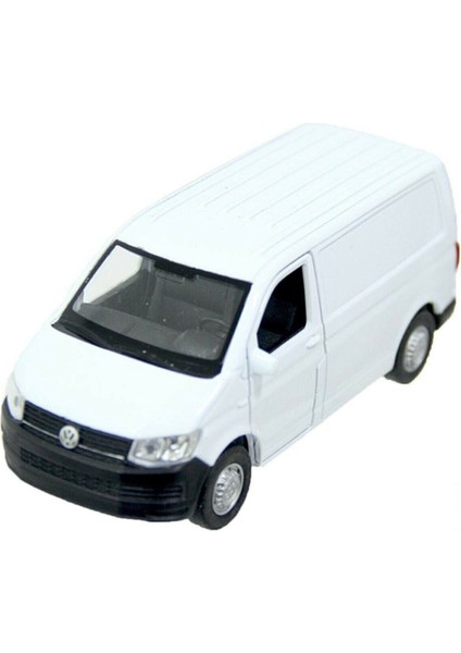 Metal Welly 1:38 Volkswagen Transporter T6 Van Çek Bırak Minibüs Beyaz Transporter T6 Van Min