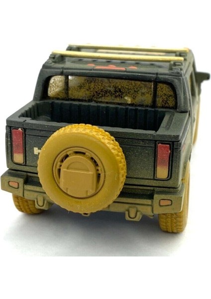 2005 Hummer H2 Sut (Çamur Desenli) - Çek Bırak 5ınch. Lisanslı Model Araba, Oyuncak Araba