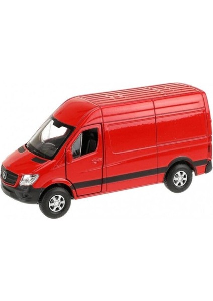 Metal Kırmızı Mercedes Benz Sprinter Panel Van 1:36 Çek Bırak Model Metal Oyuncak Araba