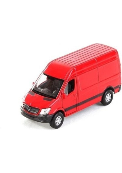 Metal Kırmızı Mercedes Benz Sprinter Panel Van 1:36 Çek Bırak Model Metal Oyuncak Araba