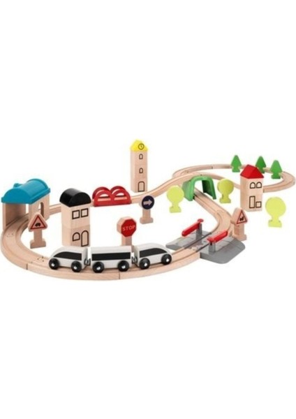 Lillabo Ahşap Oyuncak Tren Seti - 45 Parça