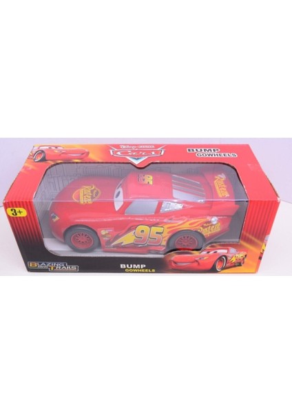 Pilli Işıklı Sesli Hareketli Çarp-Dön Cars Şimşek Mcqueen Araba (18 Cm)