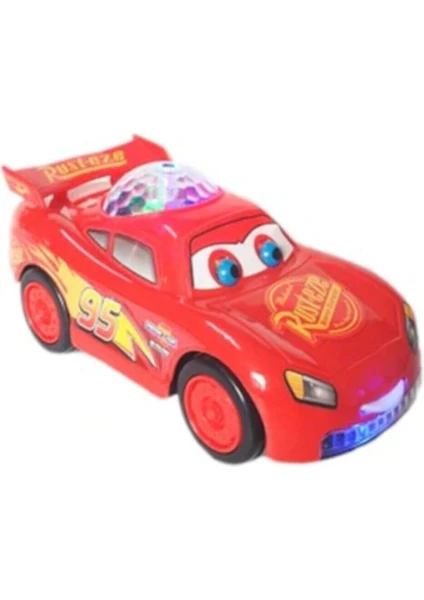 Disney Cars Cars - Şimşek Mcqueen Şimşek Mcqueen Araba Çarp Dön Araba Işıklı Müzikli Şimşek