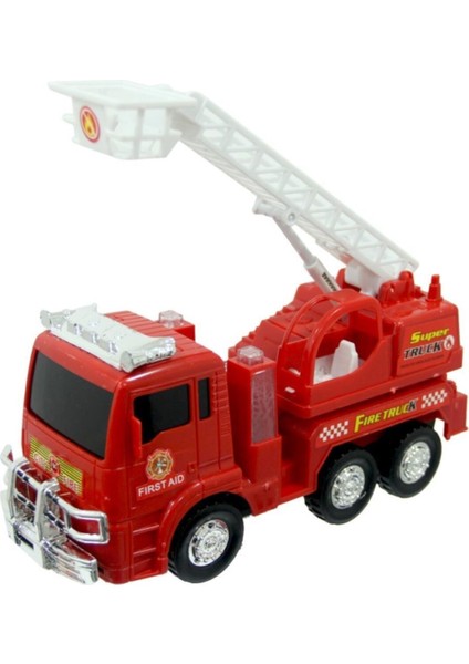 Can Ithalat Fire Truck Sesli ve Işıklı Çarp Dön Oyuncak Itfaiye Aracı