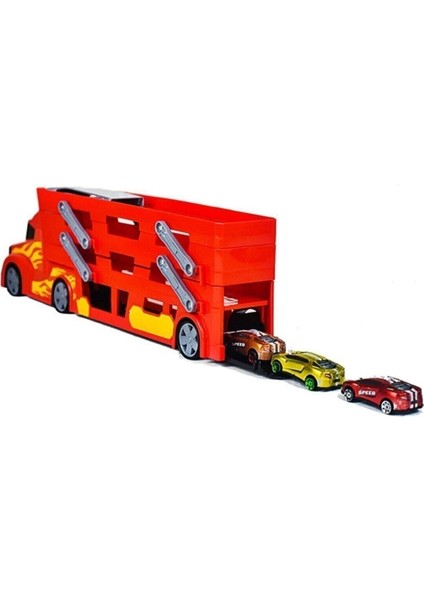 King Toys 3 Katlı Sürat Pistli Tır 3 Arabalı