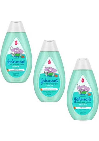 Johnson's Baby Johnsons Baby Kral Şakir Söz Dinleyen Saçlar Şampuan 500 ml 3 Adet