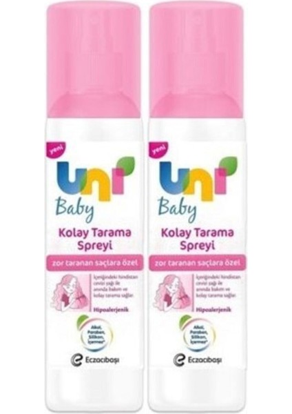 Zor Taranan Saçlara Özel Kolay Saç Tarama Spreyi 200ML x 2 Adet