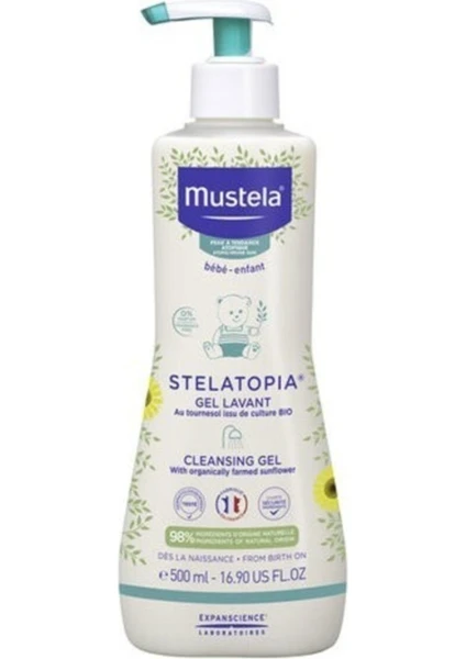 Stelatopia Gel Lavant Cleansing Gel Şampuan 500 ml Kuru Atopik Bebek Ciltlerine