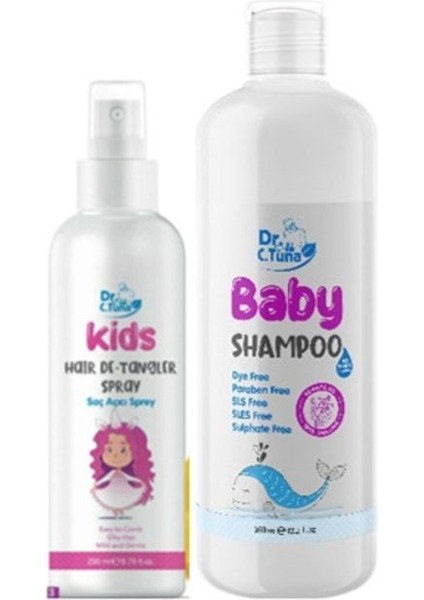 Dr.c.tuna Baby Bebek Şampuanı 360 ml ve Kids Saç Açıcı Sprey 200 ml