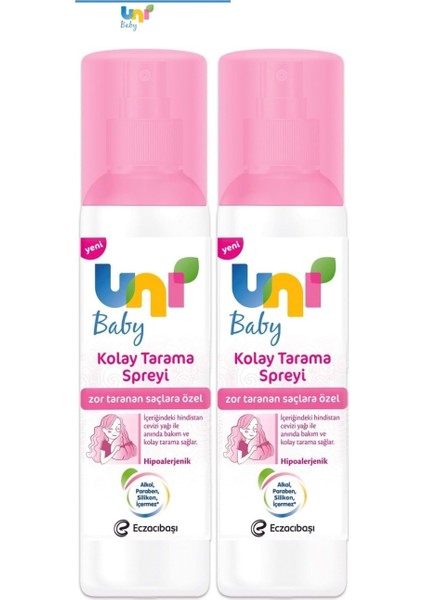 Kolay Saç Tarama Spreyi 200ML (2 Li Set) Zor Taranan Saçlara Özel