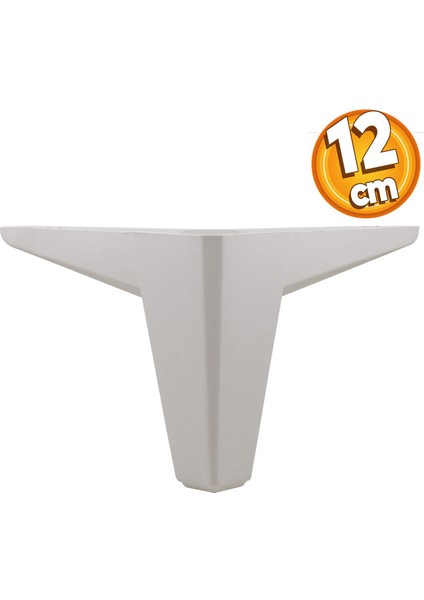 Sedir Lüks Mobilya Kanepe Sehpa Puf Koltuk Ayağı 12 cm Beyaz Baza Ayakları