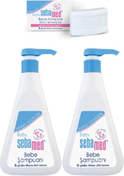 Baby Sebamed Bebek Şampuanı 500 ml X2 Adet + Sebamed Bebek Sabunu 100 gr