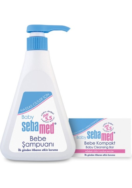 Baby Ph 5.5 Bebek Şampuanı 500 ml + Baby Bebek Kompakt Sabun 100 gr