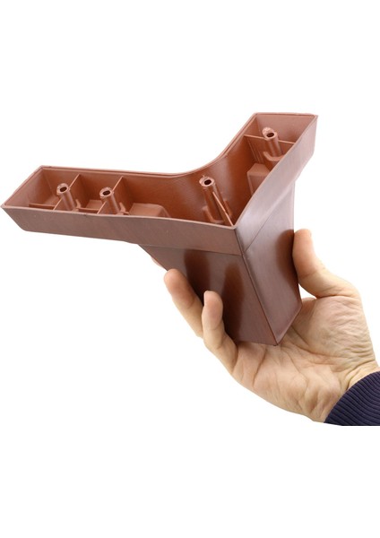 Venüs Lüks Mobilya Kanepe Sehpa Puf Koltuk Ayağı 10 cm Kahverengi Ahşap Desenli Ayakları