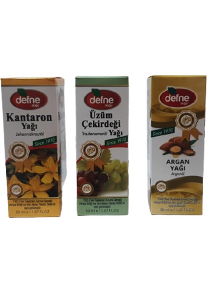 Kantaron + Üzüm Çekirdeği + Argan Yağı 3X50 Ml