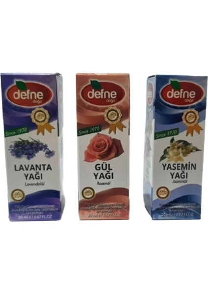 Lavanta + Gül + Yasemin Yağı 3 X 20 Ml