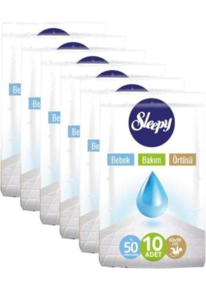 Bebek Bakım Örtüsü 60X90CM 10'lu x 6 Paket