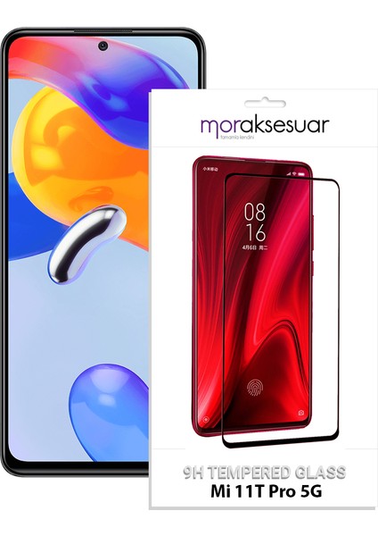 Xiaomi Mi 11T Pro 5g 5d Ekran Koruyucu Cam Tam Kaplayan Şeffaf