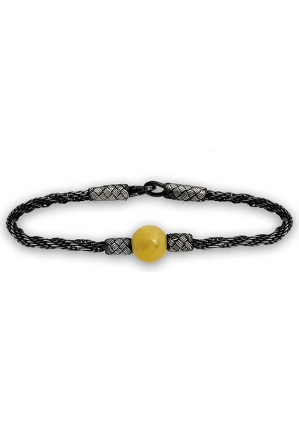 Gümüş Kazaziye Örgü Bileklik