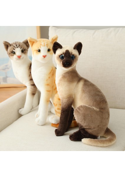 Simülasyon Siyam Kedi Bebek Kedi Peluş Oyuncak (Yurt Dışından)