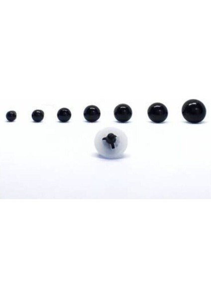 50 Çift 100 Adet 10 mm Siyah Özel Sertifikalı Aparatlı Amigurumi Güvenli Vidalı Kilitli Göz fiyatları