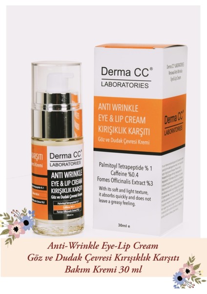 Anti Wrinkle Eye&lip Cream - Göz ve Dudak Çevresi Kırışık Karşıtı Krem 30 ml