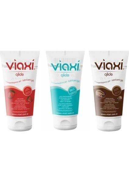 Kozmoparti Viaxi Glide Su Bazlı Gel Sade Çilek Çikolata Aromalı 100 Ml