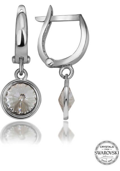 Swarovski Crystal Taşlı Gümüş Beyaz Sallantılı Kadın Küpe fiyatları