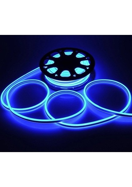 Hazar Led 12 Volt 6x12mm Turkuaz Neon Led 50 Metre Makara (2.5 cm'de Kesilebilir.)