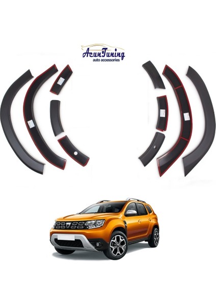 Acun Tuning Acuntuning Dacia Duster 2018 ve Sonrası Çamurluk Düz Dodik Seti 8 Parça