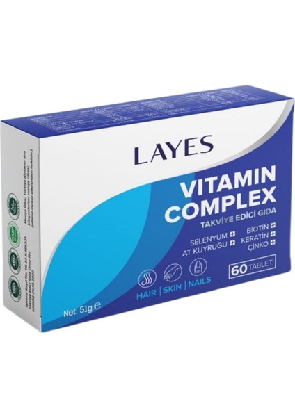 Hair Vitamin Complex 60 Tablet Biotin Keratin Çinko D3 At Kuyruğu Selenyum Folik Asit Saç Vitamini modelleri