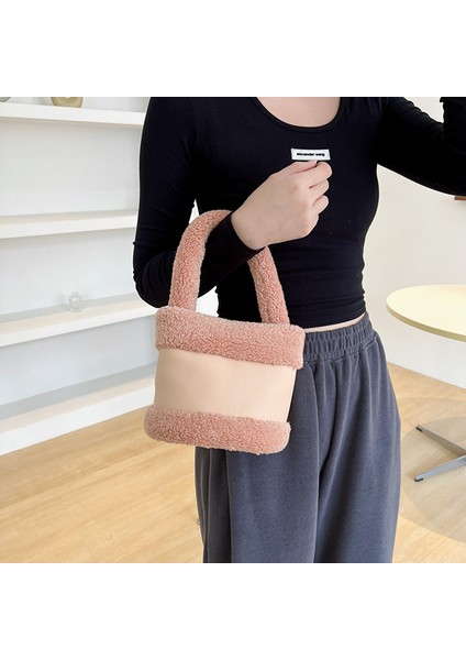 Moda Çanta Peluş Çanta Sevimli Kova Çanta Kore Versiyonu Kadın Çanta Sonbahar ve Kış Yeni Tüylü Kadın Çanta Kuzu Yün Çanta (Yurt Dışından) modelleri