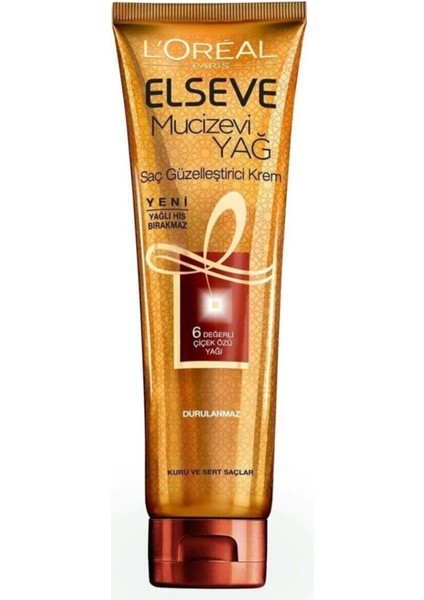 Mucizevi Yağ Saç Güzelleştirici Krem Tüm Saç Tipleri İçin 150 ml Yağlı His Bırakmaz