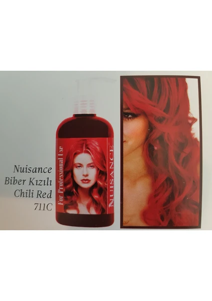 Nuısance Su Bazlı Saç Boyası (Biber Kızılı) 250ml.