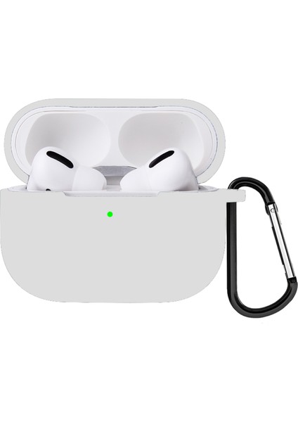 Deilmi Beyaz Pro 2. Nesil Uyumlu Hoparlör Mikrofon Delikli Pastel Renkli Koruma Kopçalı Silikon Lansman Koruyucu Kılıf