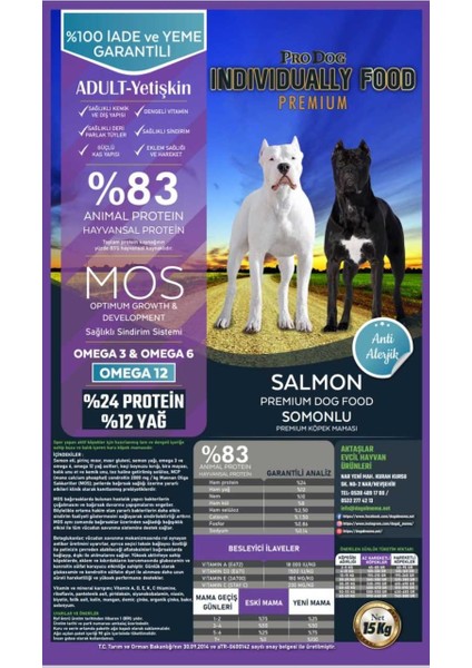 Somonlu Premium Yetişkin Köpek Maması 15KG fiyatları