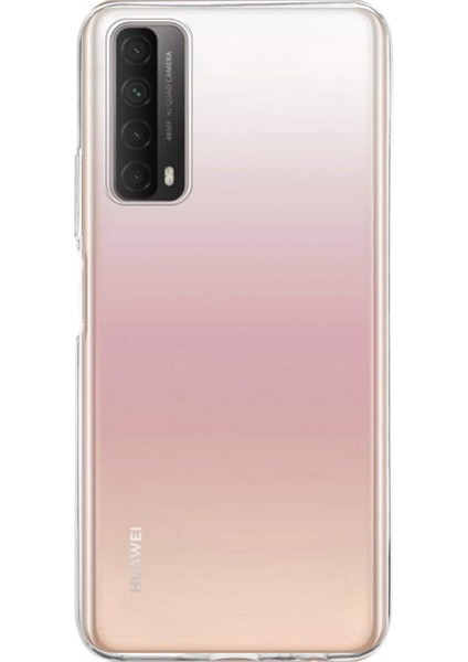 Caseworld Huawei P Smart 2021 ile Uyumlu Kapak 1mm Şeffaf Silikon ile Uyumlu Kılıf