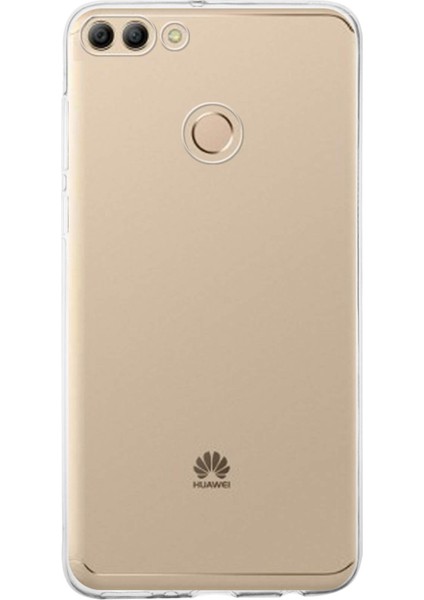 Caseworld Huawei Y9 2018 ile Uyumlu Kapak 1mm Şeffaf Silikon ile Uyumlu Kılıf