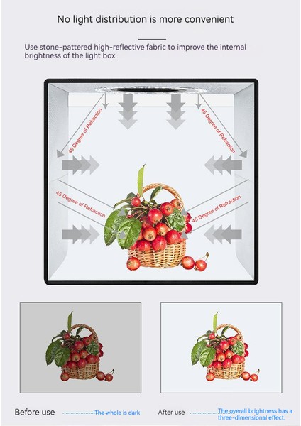 25CM Katlanır Stüdyo Halka Işık 6 Çift Taraflı Arka Plan Kumaşı ile Taşınabilir Basit Stüdyo (Yurt Dışından)